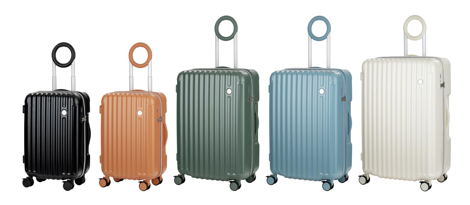 円型ハンドルが目を惹く、独自デザインのスーツケース『Rinn』新登場